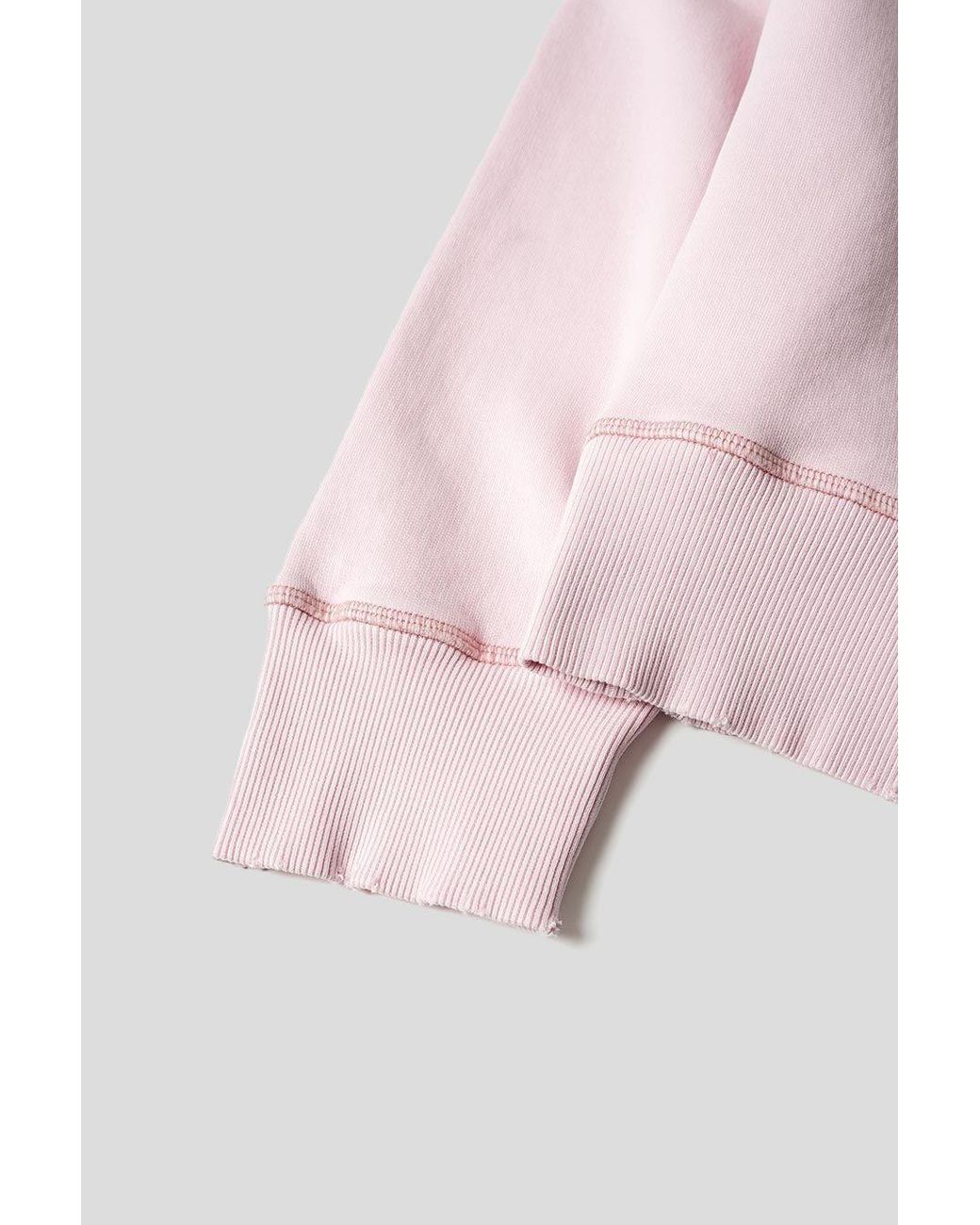 AMI Pink Logo-Embroidered Cotton Sweatshirt for men