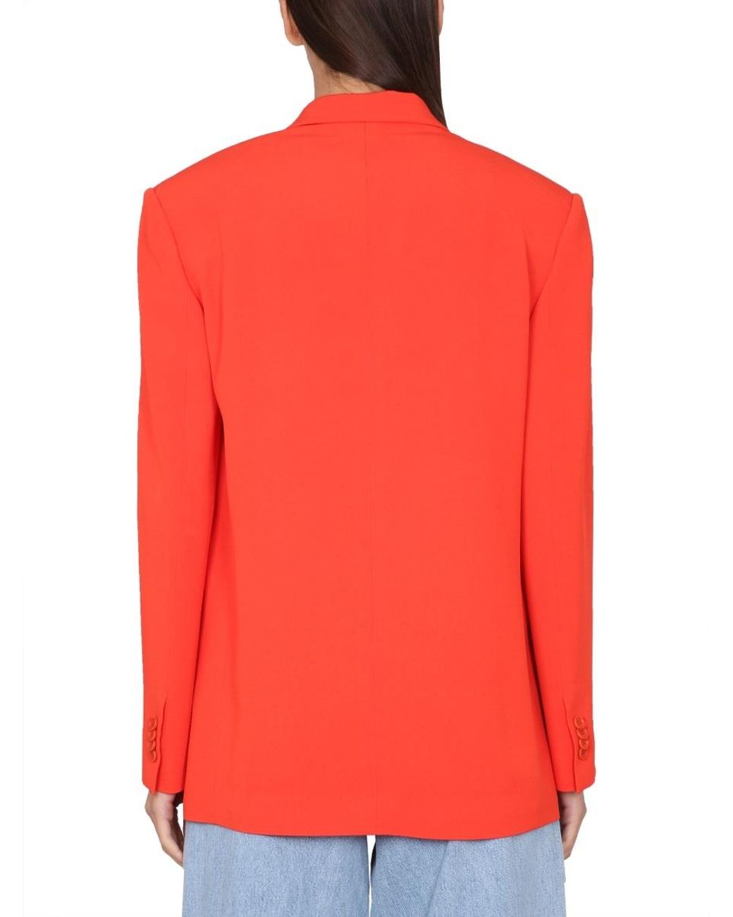 Aspesi Red Pocketed Single-Breasted Blazer