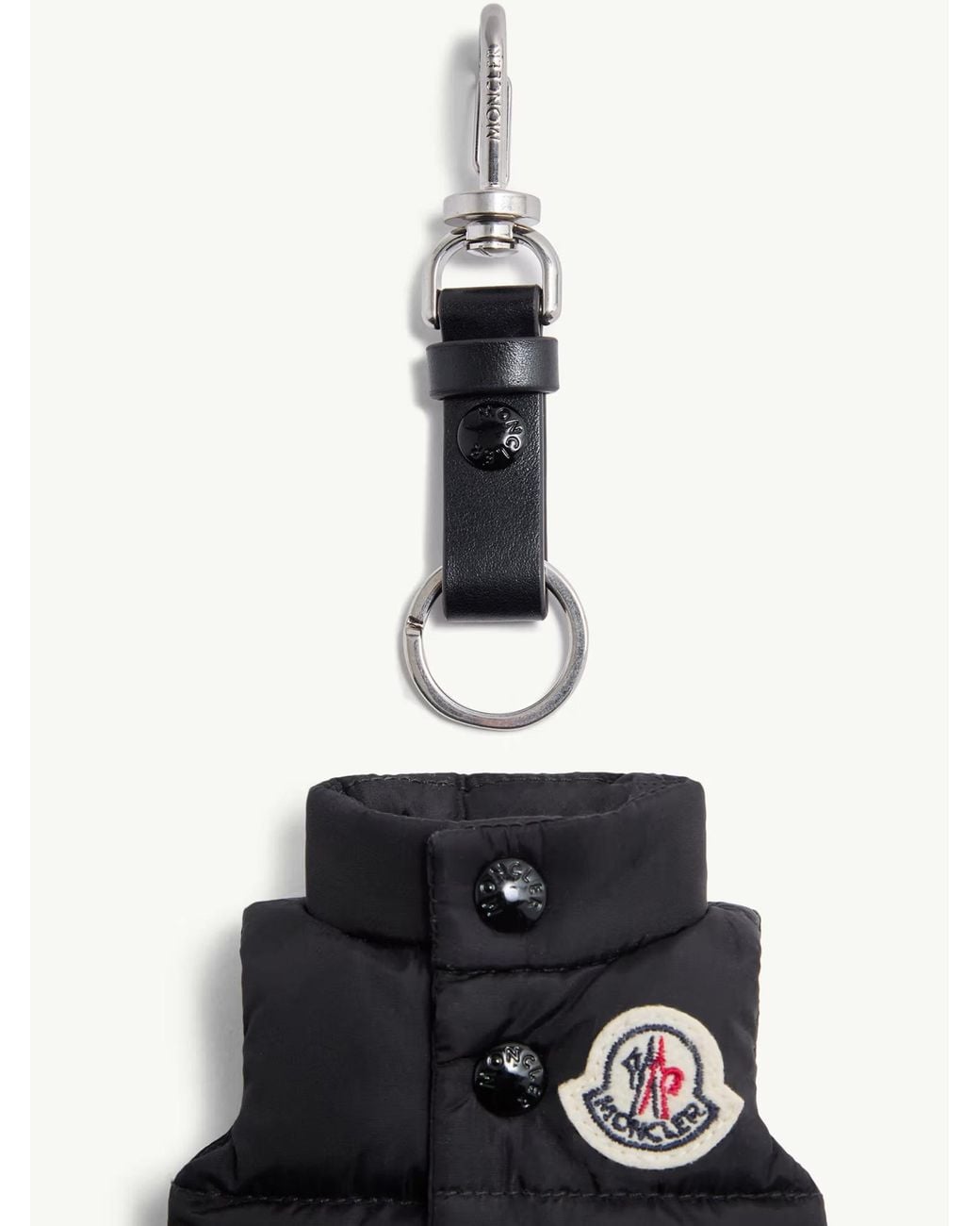 Moncler Blue Gilet-Shaped Key Ring for men