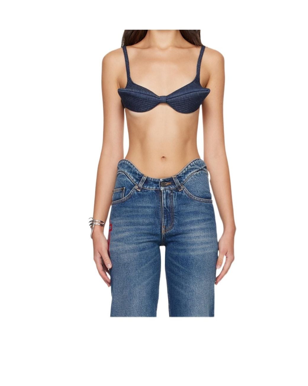 Jean Paul Gaultier Blue Conic Top