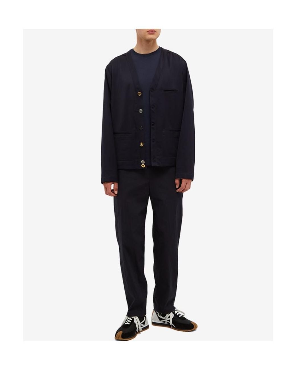 Dries Van Noten Blue Logo Short-Sleeved T-Shirt for men
