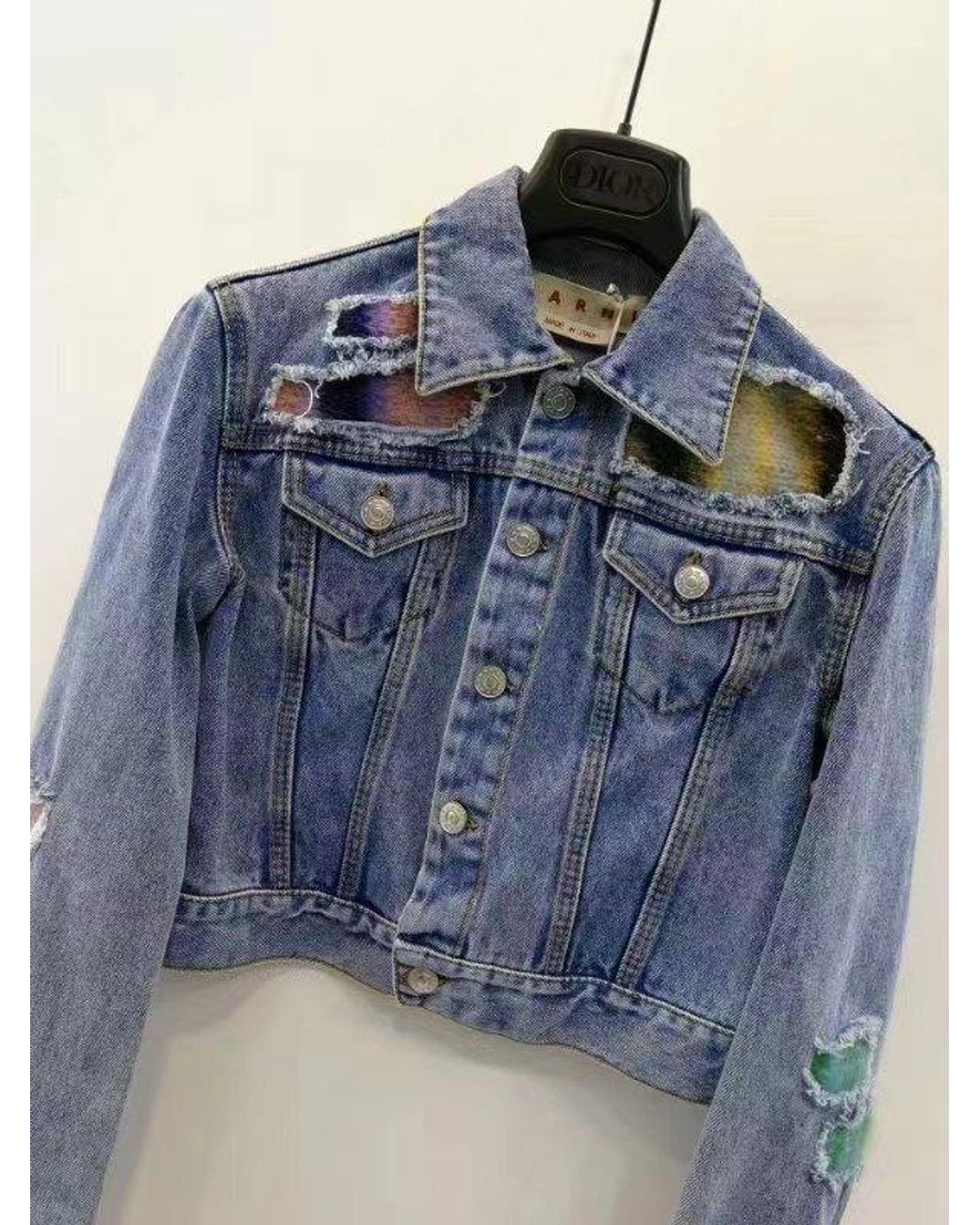 Marni Blue Vintage Lapel Denim Coat