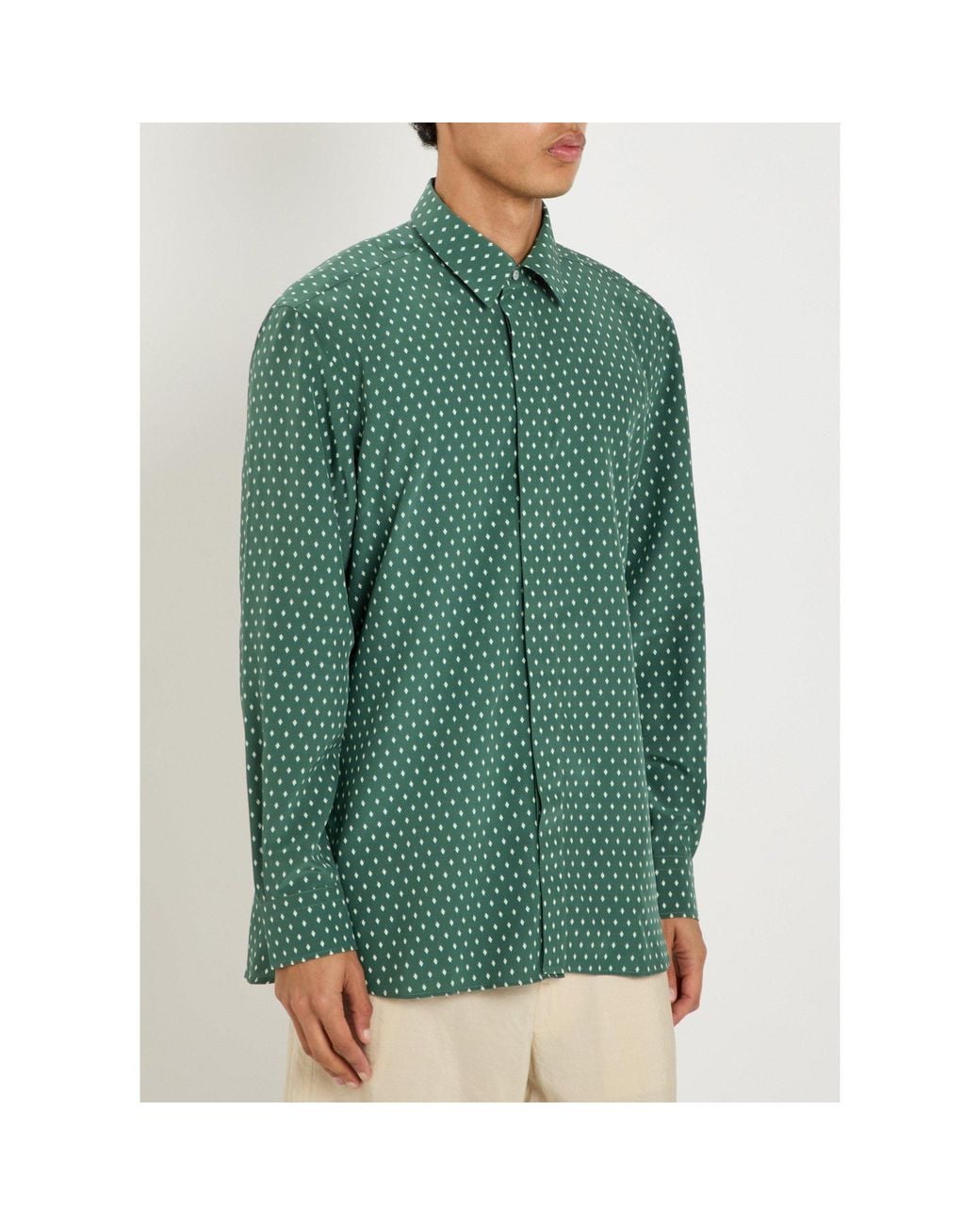 Tom Ford Green Simple Silk Shirt for men