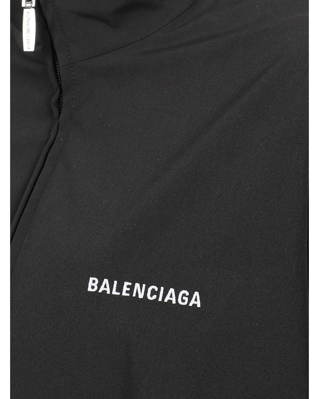 Balenciaga Black High-Neck Track Jacket