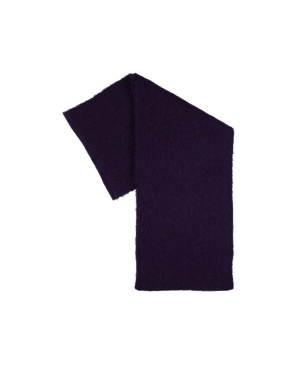 By Far Blue Rectangular Scarf With Fringed Edges