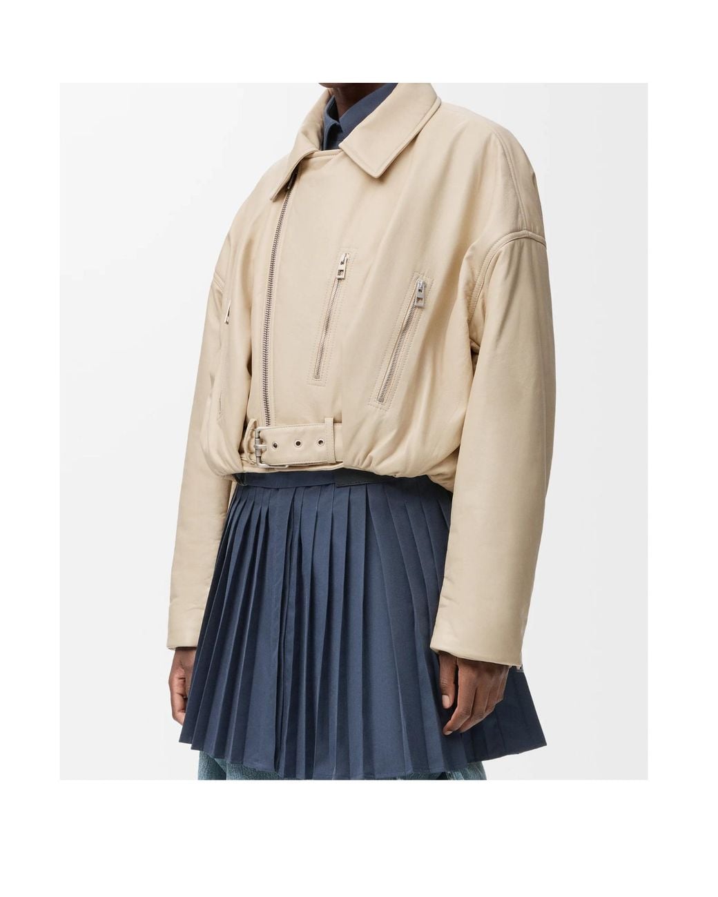 Loewe Natural Zips Belted Biker Jacket