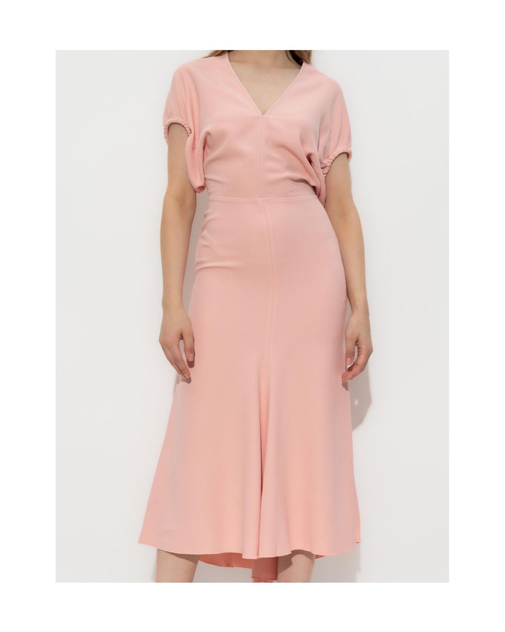 Victoria Beckham Pink Midi Dresses