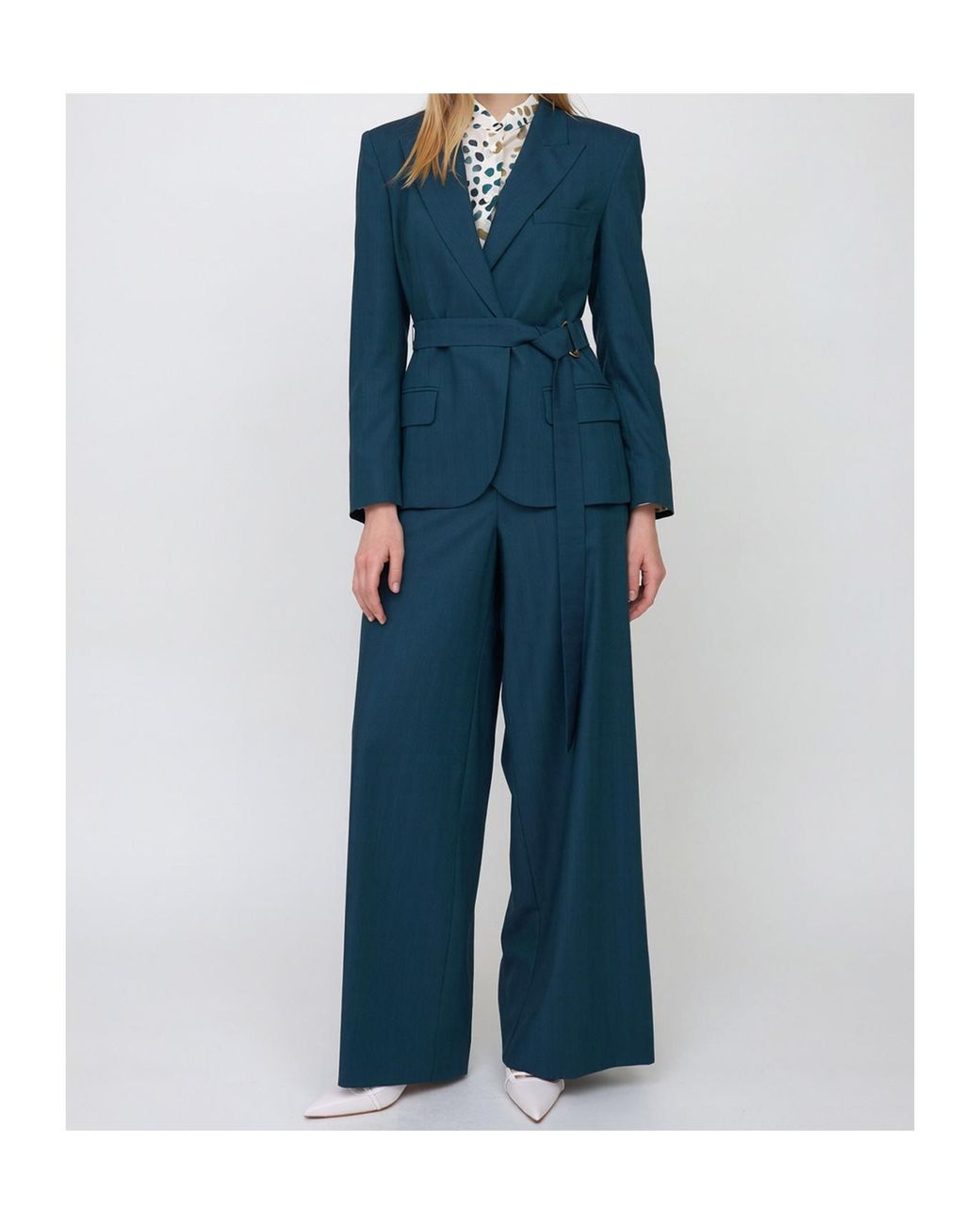 Marella Blue Belted Jacket