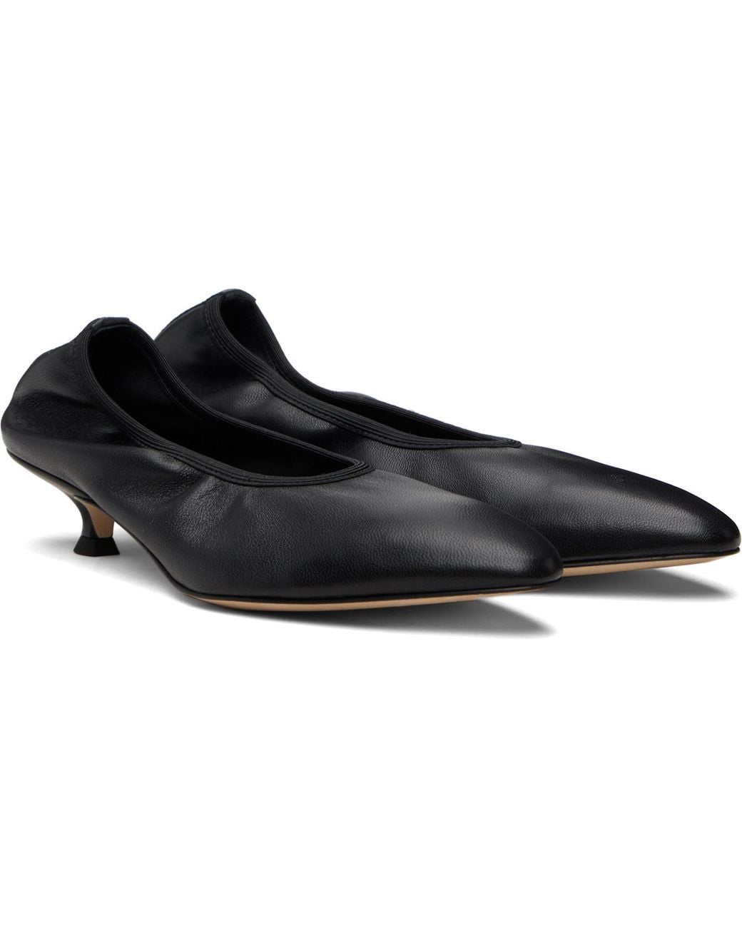 Aeyde Black Pointed-Tip Heeled Pumps