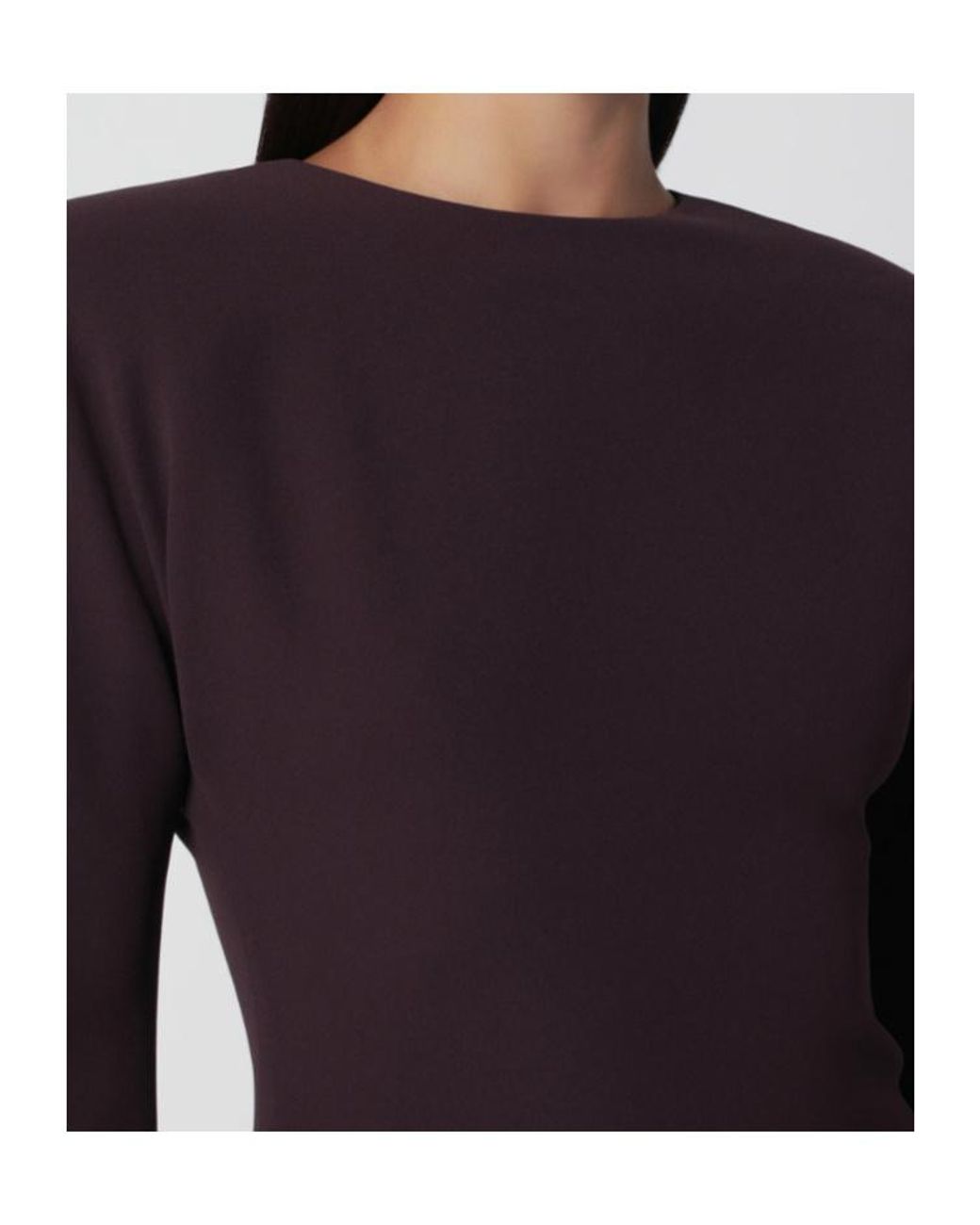 ANDAMANE Red Rouge Noir Midi Dress With Rounded Shoulders