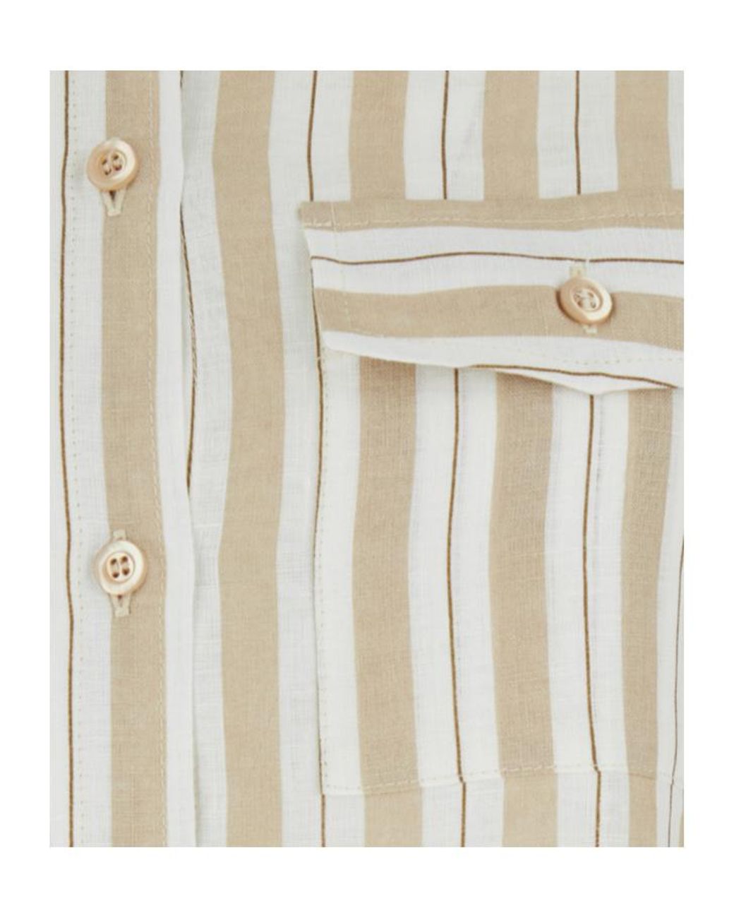 Semicouture White Semi Couture Striped Linen Shirt