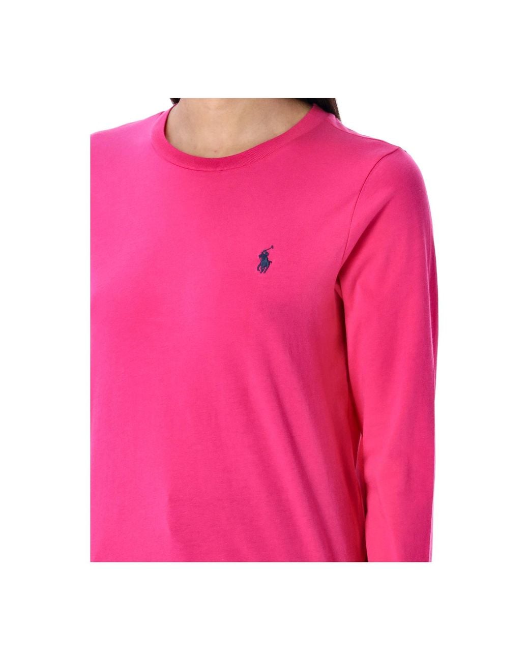 Polo Ralph Lauren Pink Logo Embroidered Crewneck T-Shirt