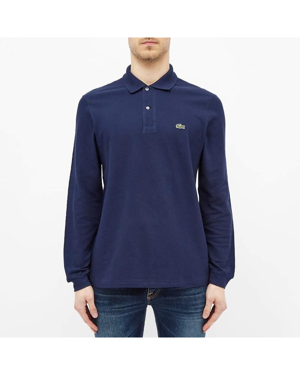 Lacoste Blue Logo Patch Polo Shirt for men