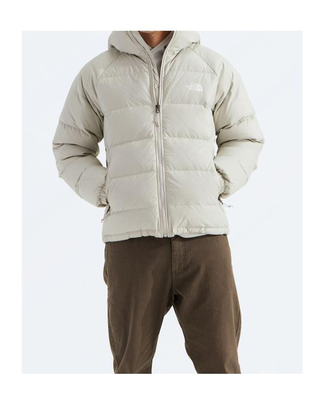 The North Face Gray Hooded Puffer Down Jacket for men