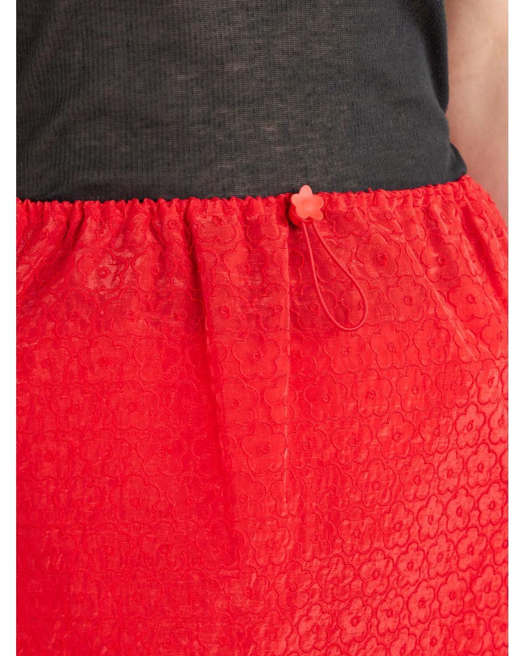 CECILIE BAHNSEN Embroidered Tulle Midi Skirt