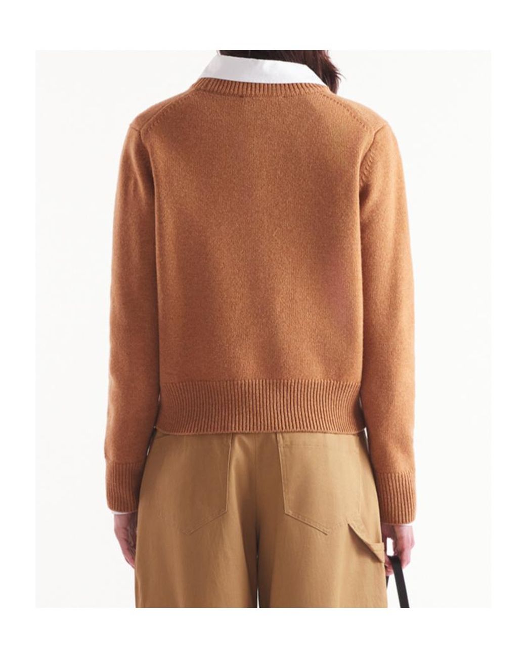 Maison Kitsuné Brown Maison Kitsuné Fox Head Intarsia Regular Jumper
