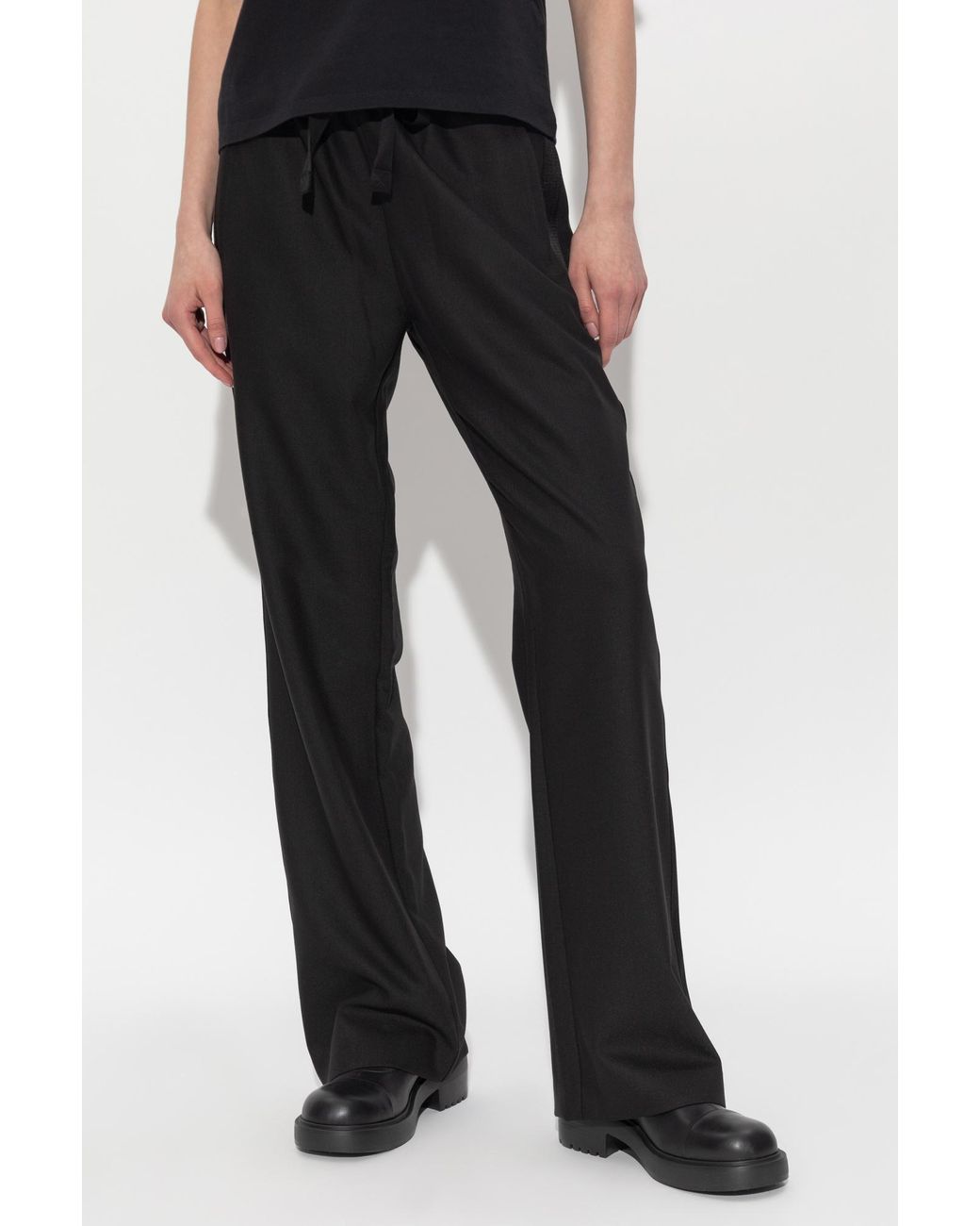 Zadig & Voltaire Black Drawstring Side-Stripe Trousers