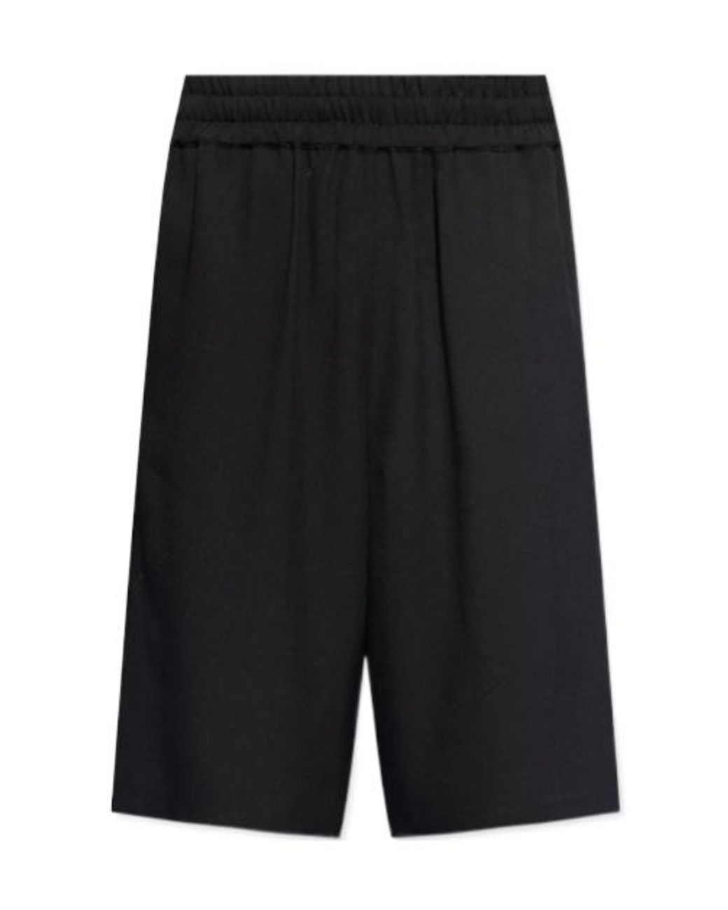 Moschino Black Logo Patch Pocketed Shorts for men