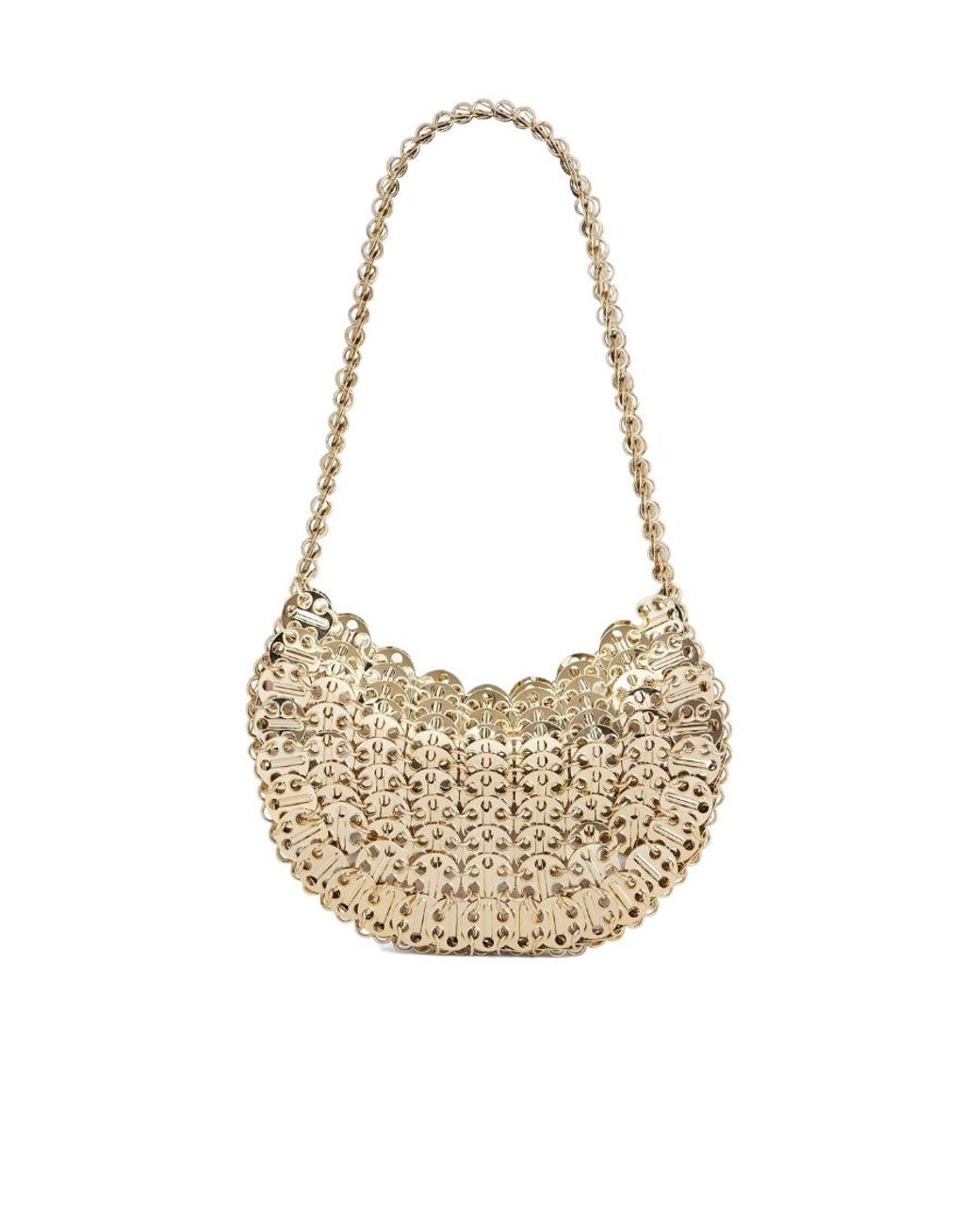 Rabanne White Moon 1969 Disc Detailed Shoulder Bag