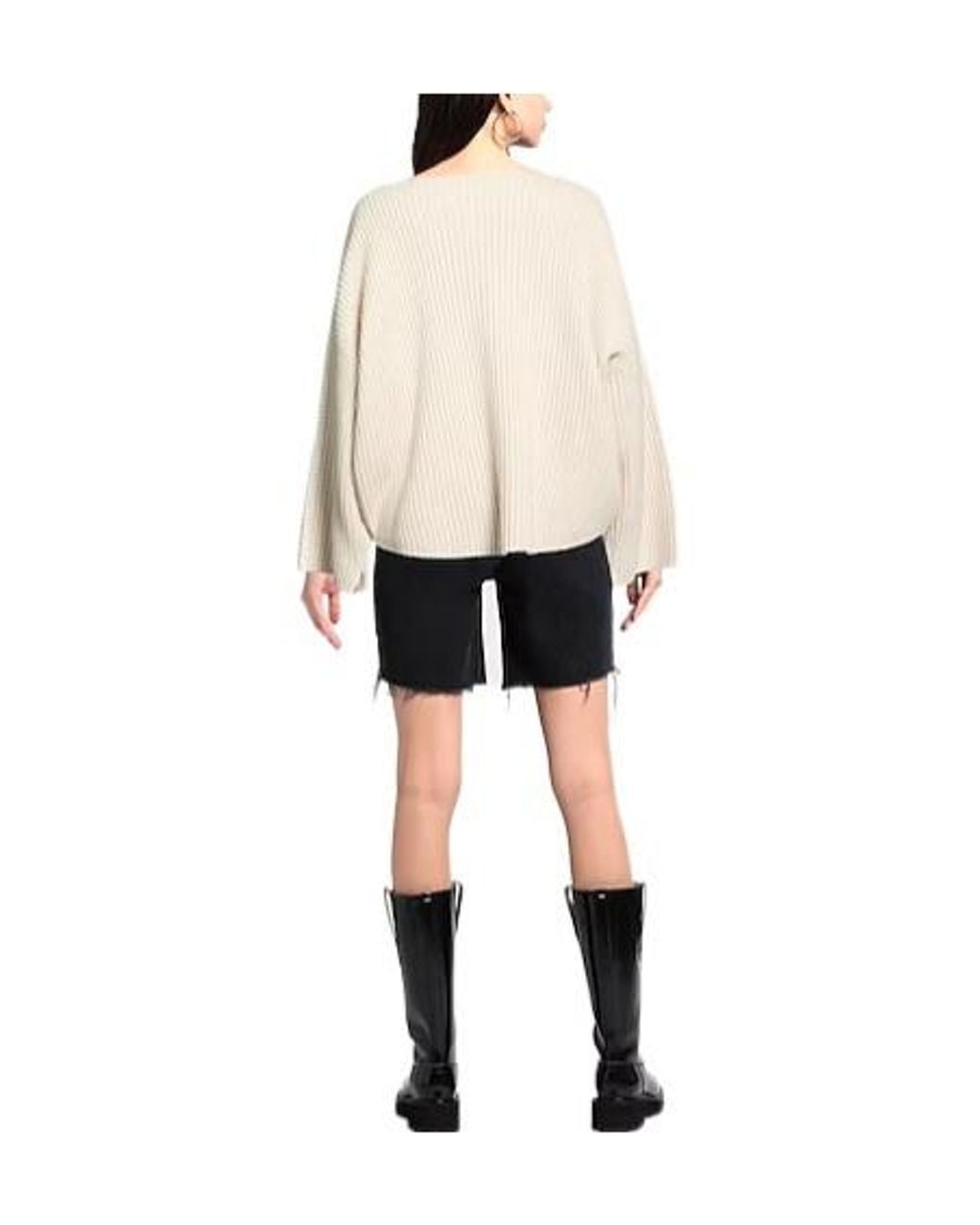Rag & Bone Natural Solid Color Heavyweight Wool Knit Sweater