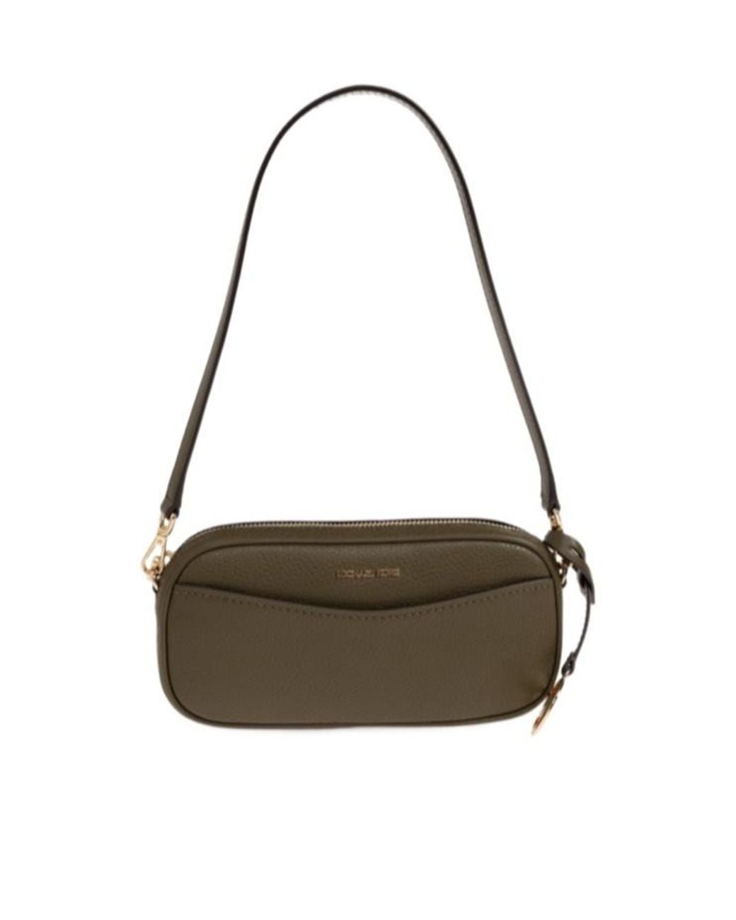 MICHAEL Michael Kors Metallic Logo-Charm Pebbled Shoulder Bag