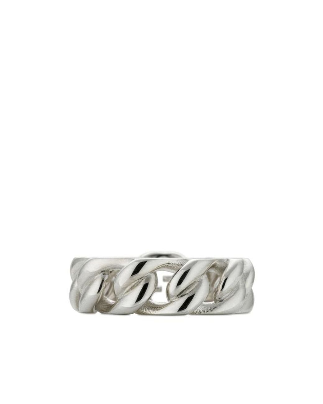 Gucci White Interlocking Ring for men