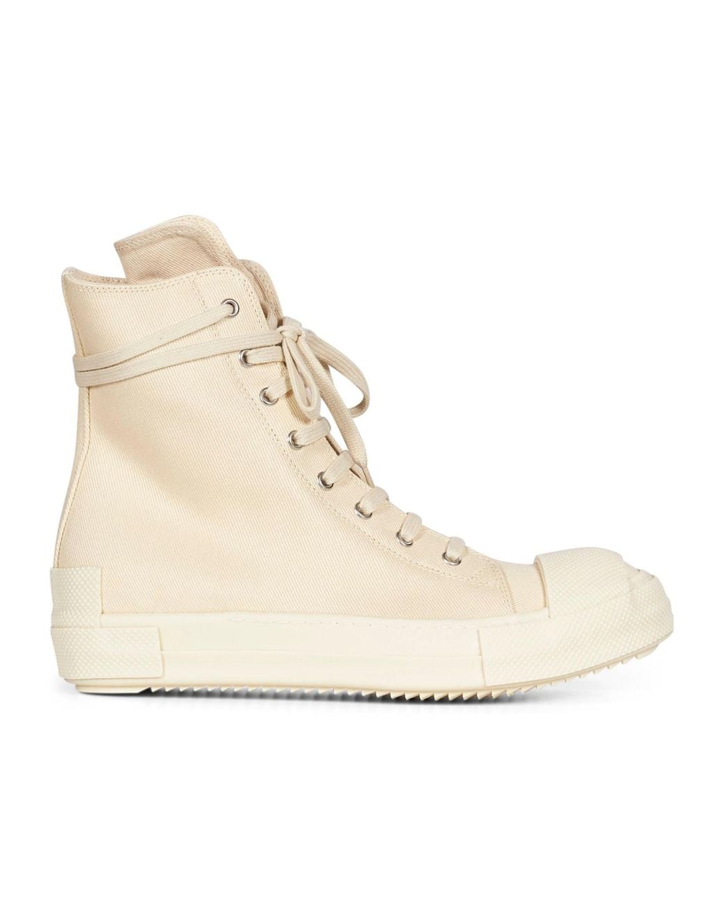 Rick Owens Natural Lace-Up High-Top Casual Shoes for men