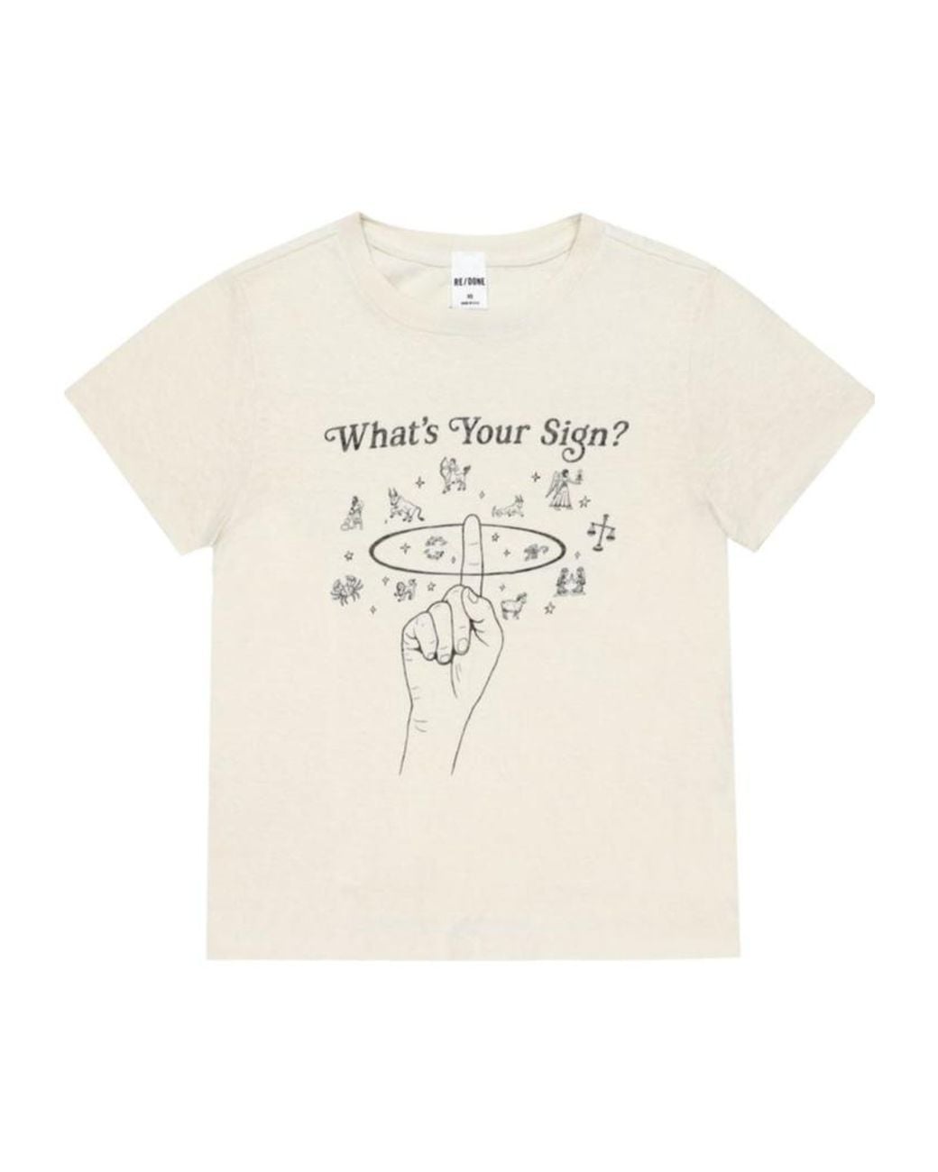 Re/done White Printed T-Shirt