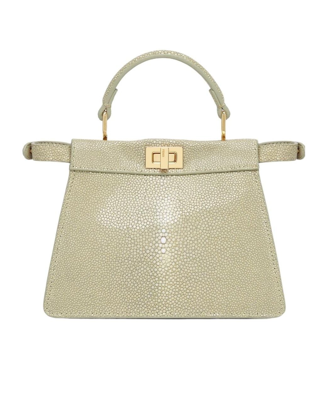 Fendi Metallic Sage Stingray Leather Bag