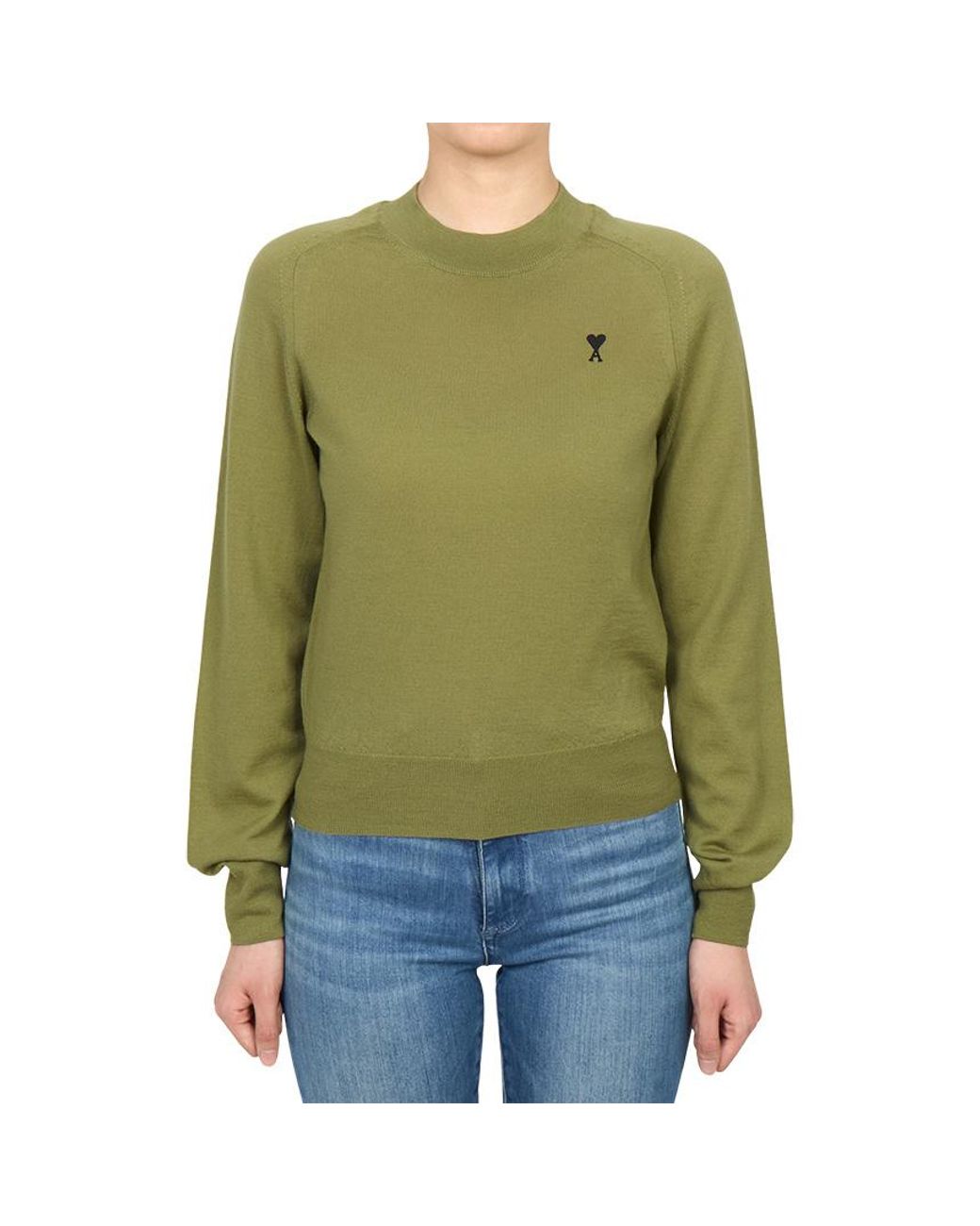 AMI Gray Long-Sleeved Knitwear