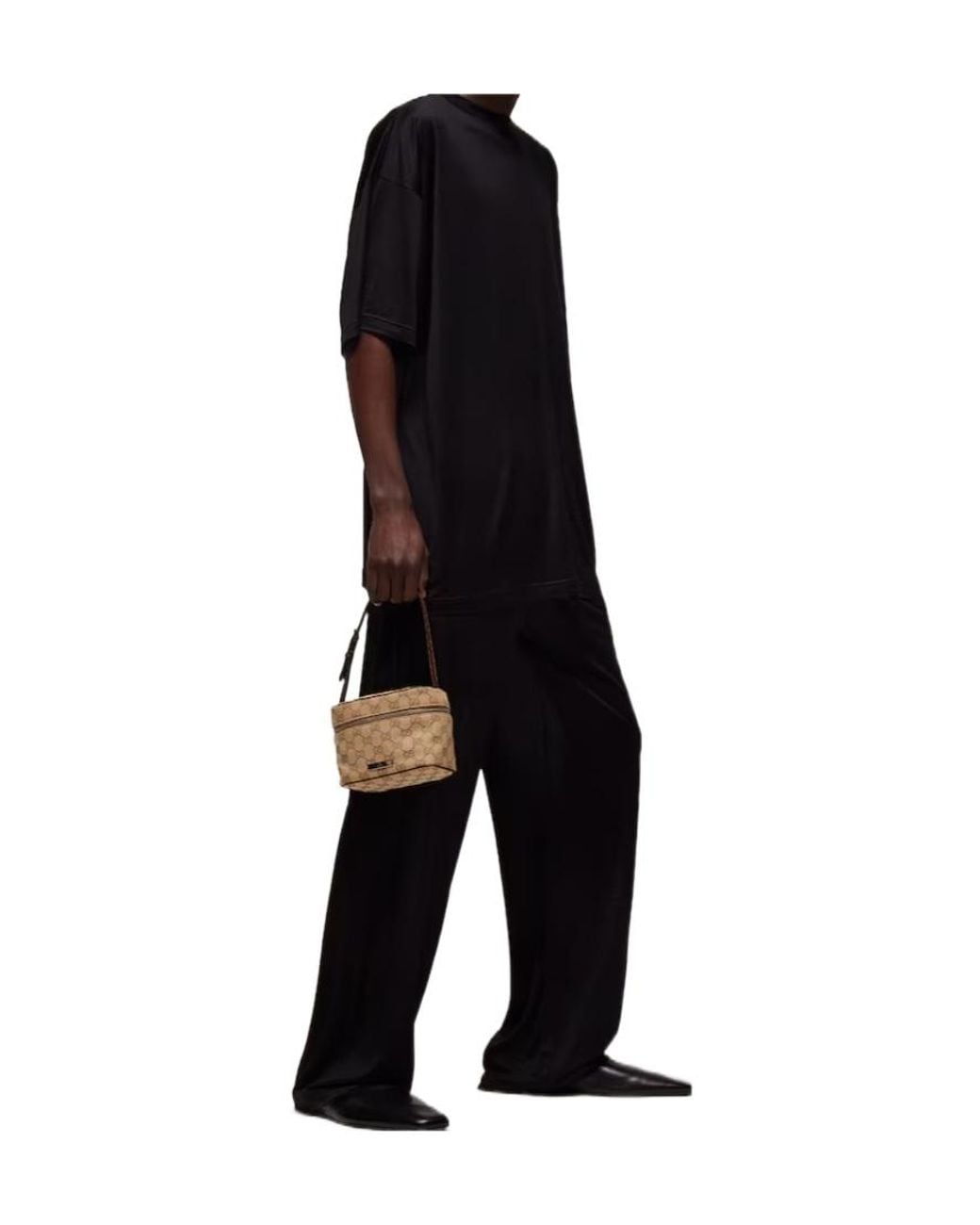 Gucci Black Oversize Light Silk Jersey T-Shirt for men