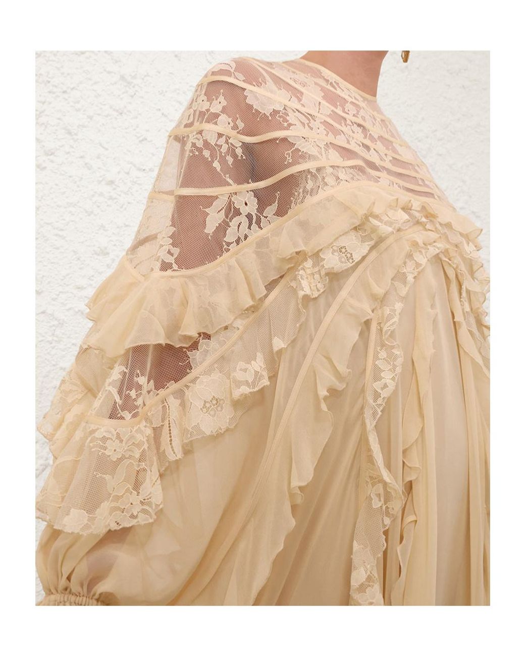 Zimmermann Natural Rebellion Splice Billow Dress