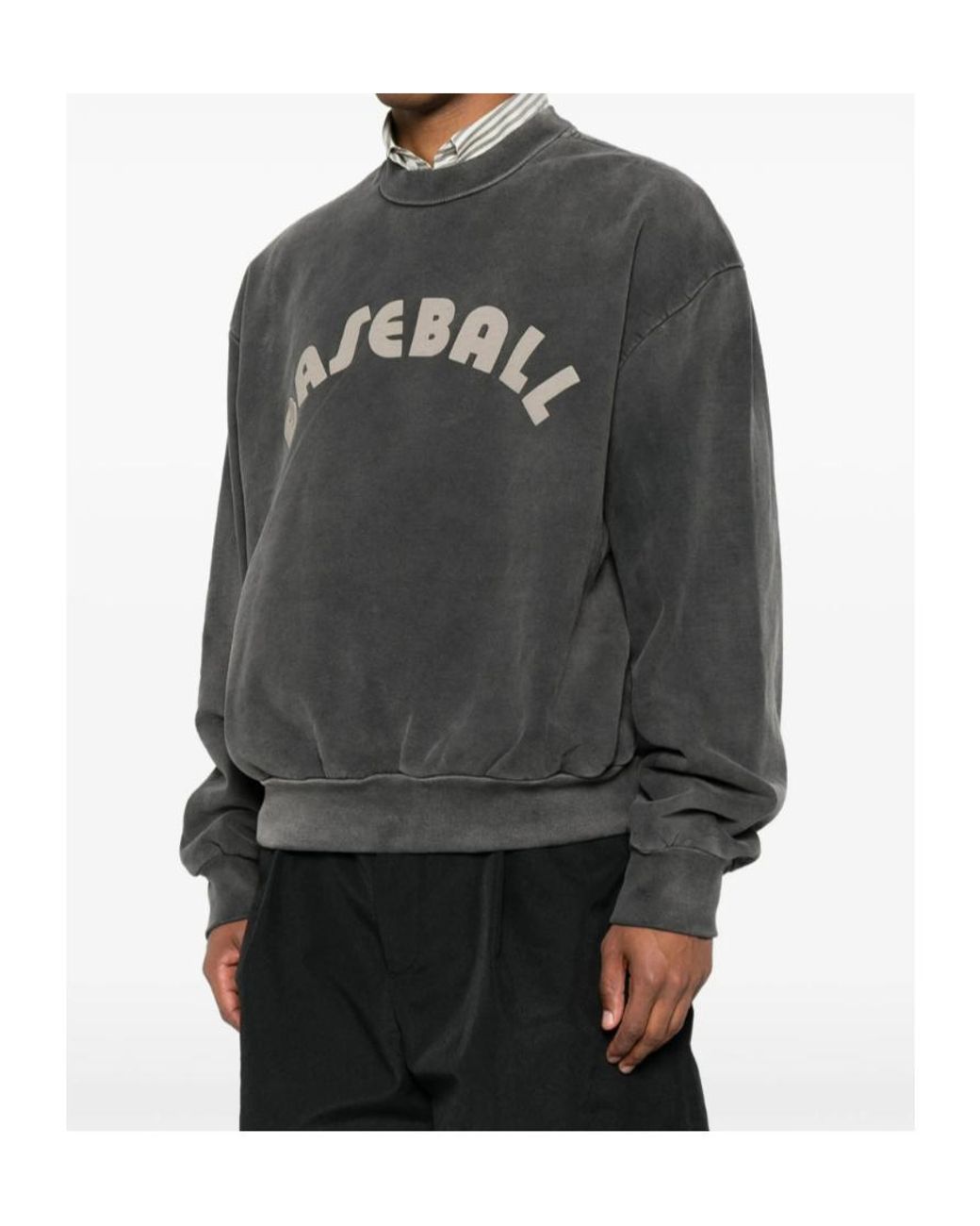 Fear Of God Gray Baseball Logo Sweatshirt for men