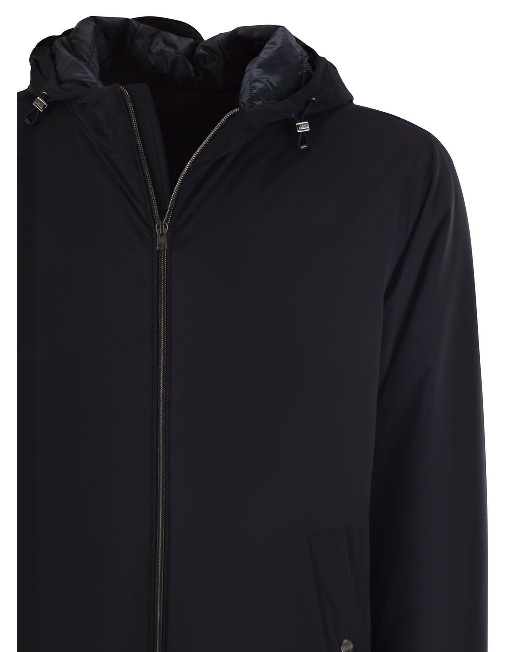 Herno Blue Hooded Casual Jacket for men
