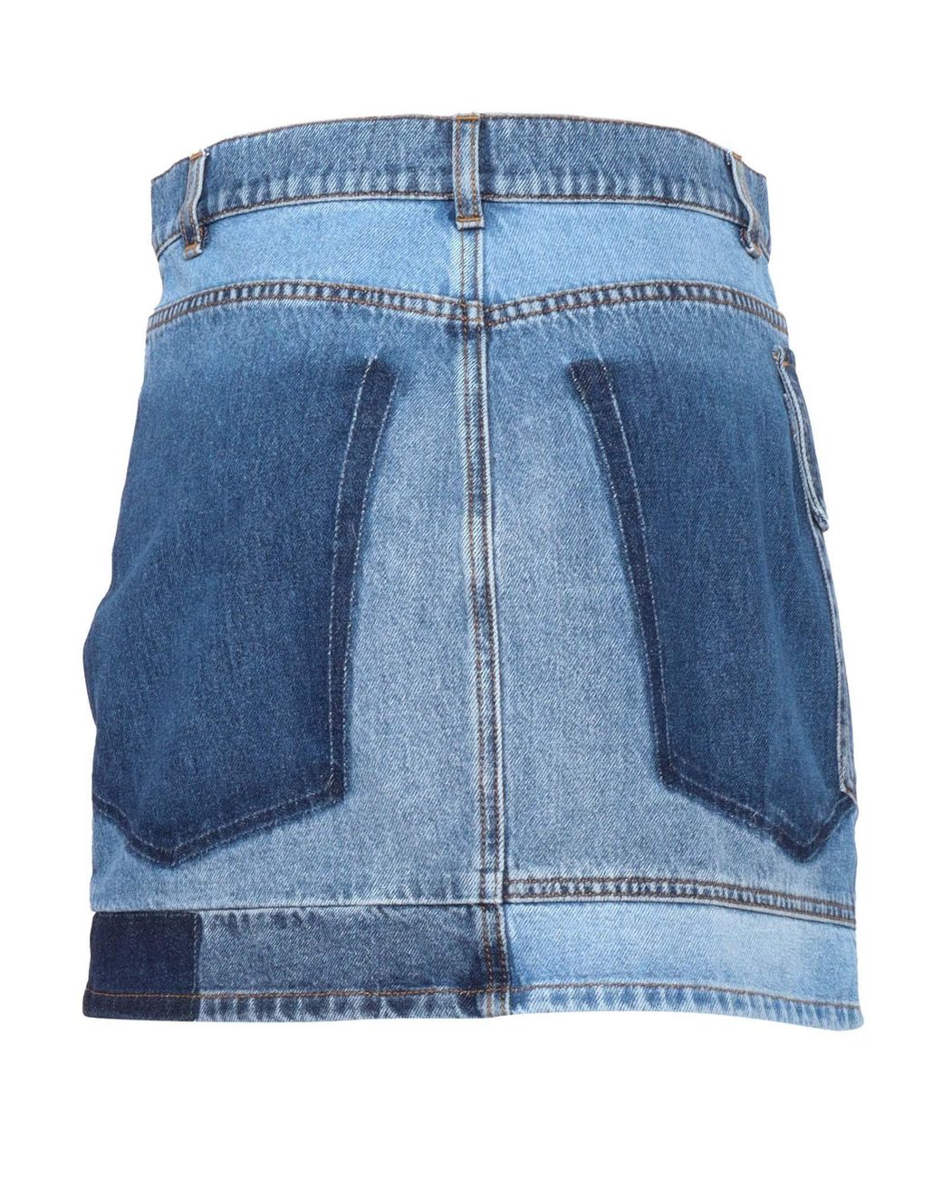 Philosophy Di Lorenzo Serafini Blue Jeans-Style Wraparound Mini Skirt