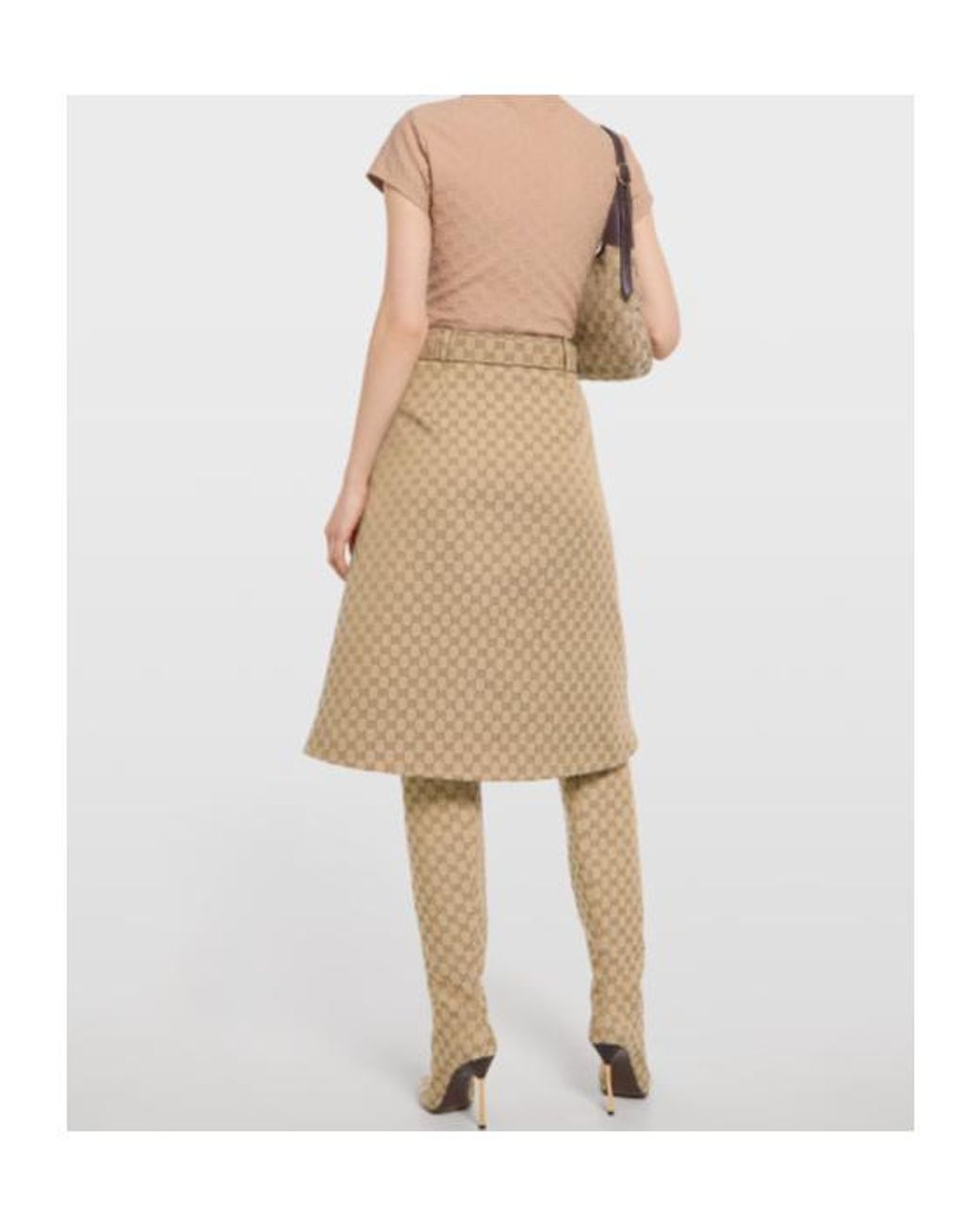 Gucci Natural Gg Jersey Jacquard T-Shirt