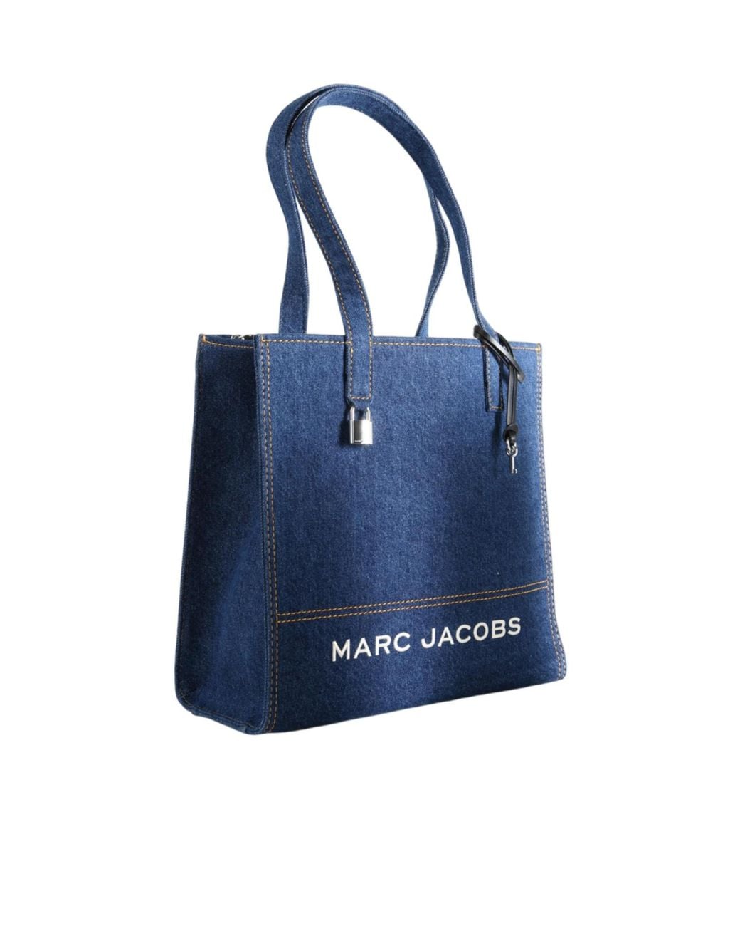 Marc Jacobs Blue Logo-Print Tote Bag