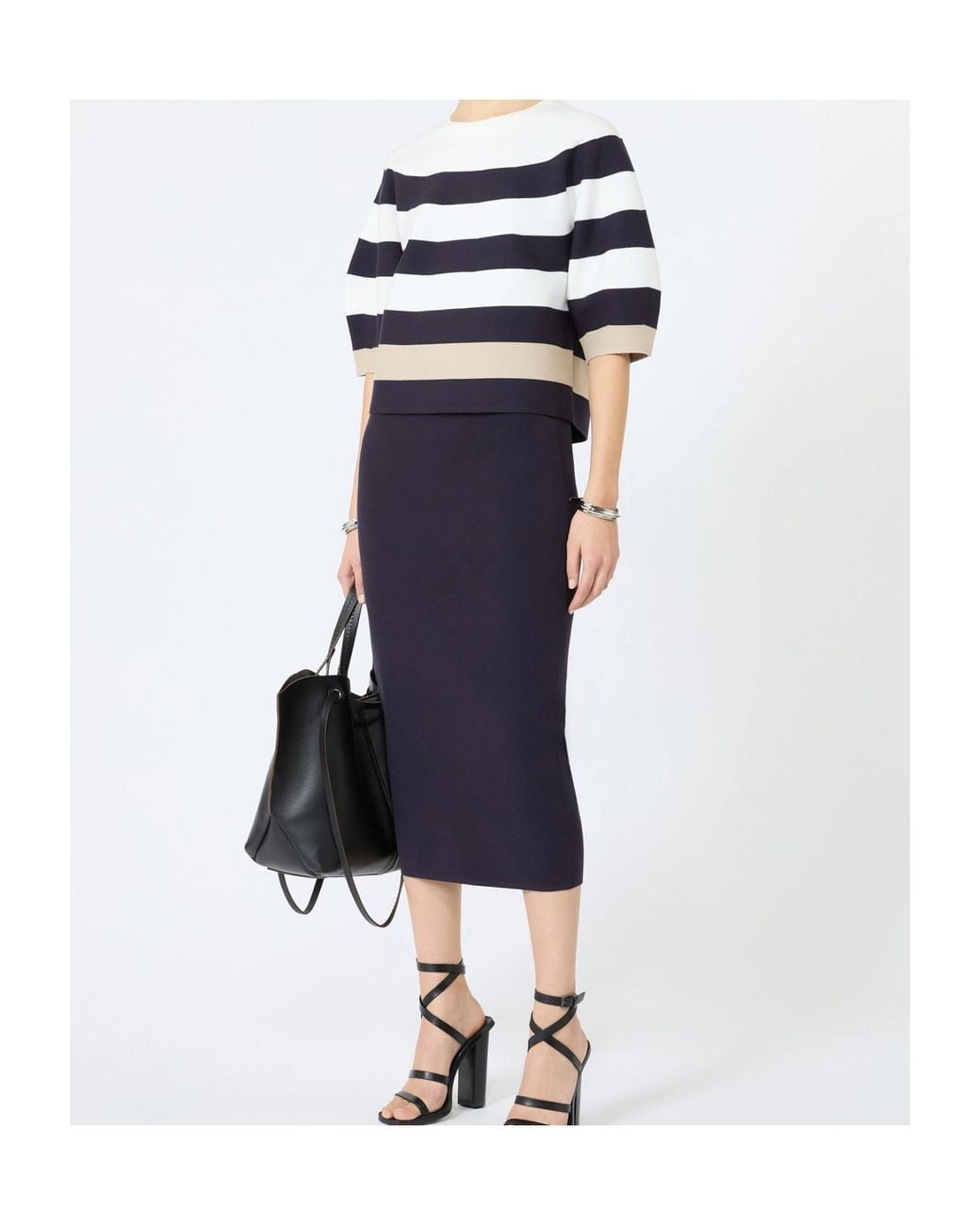 Max Mara Blue Gamma High-Waist Pencil Skirt