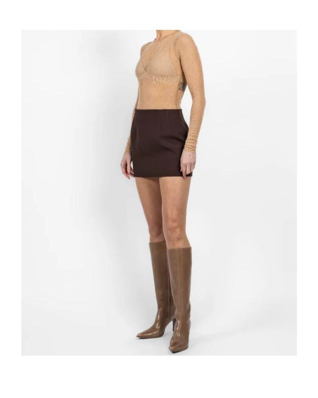 Wardrobe NYC Black Contour Mini Skirt