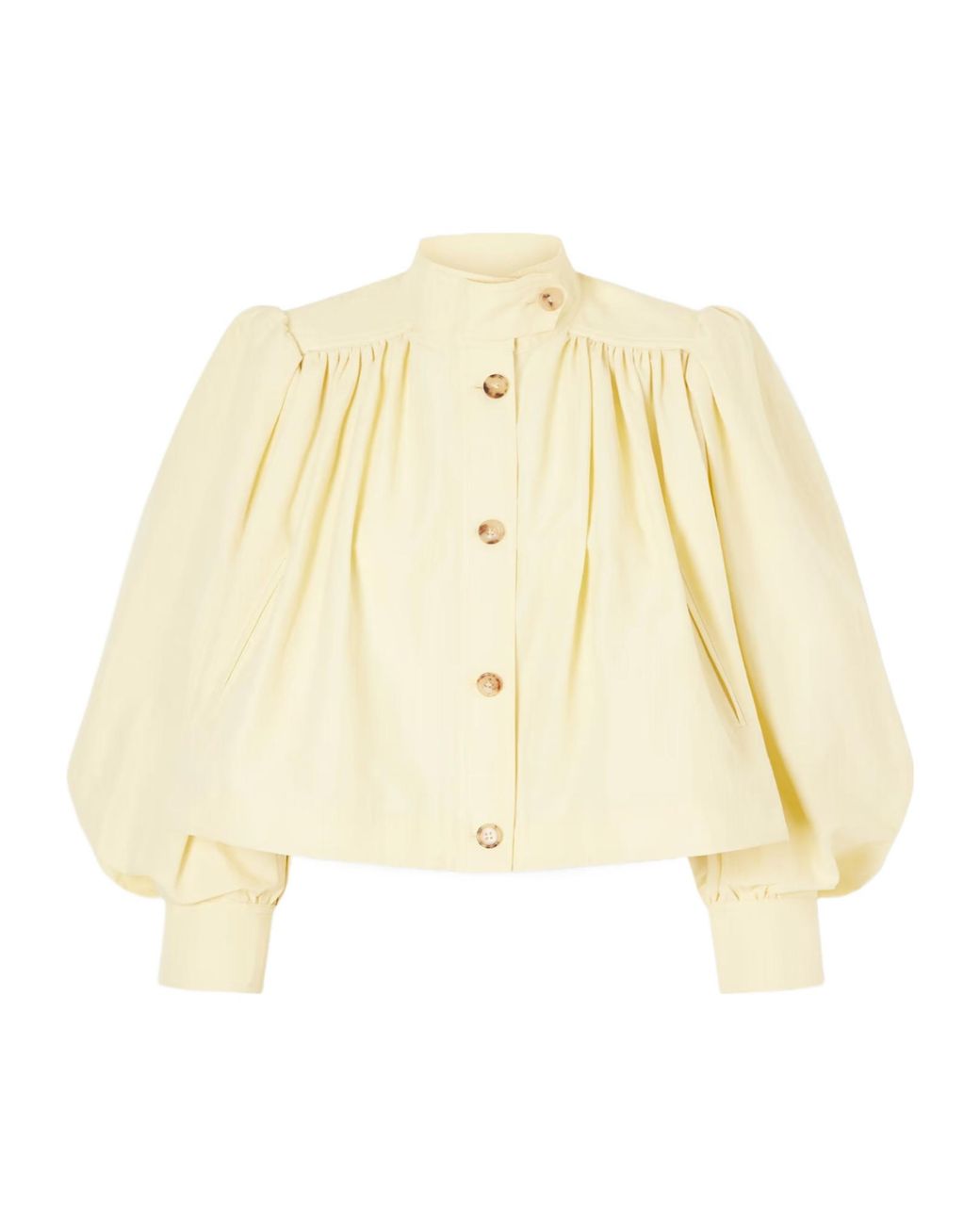 Chloé Natural Stand-Up Collar Jacket