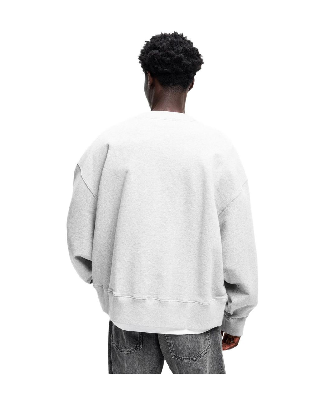 Palm Angels Gray Crew-Neck Long-Sleeve Sweatshirt for men