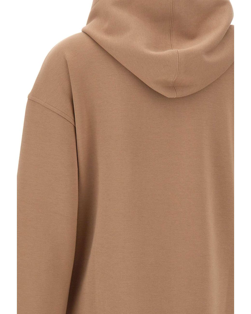 Max Mara Natural Visiera Logo Embroidered Hoodie