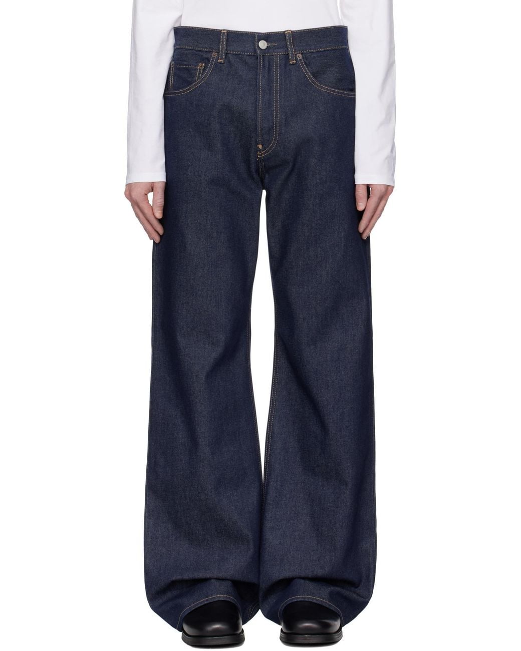 Acne Blue Wide Leg Jeans for men