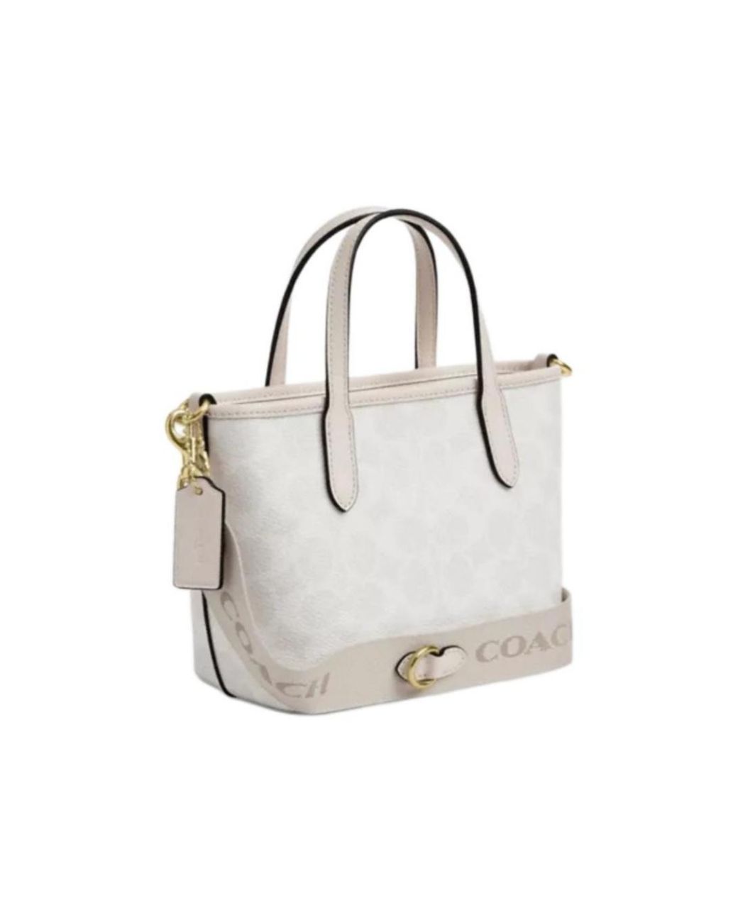 COACH White Mini Pattern Shoulder Bag