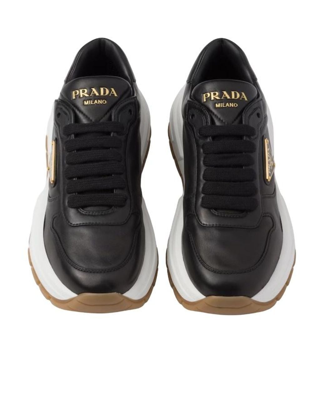 Prada Black Prax 01 Leather Sneakers