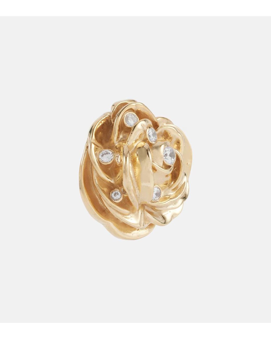 Magda Butrym Metallic Floral Embellished-Plated Earrings