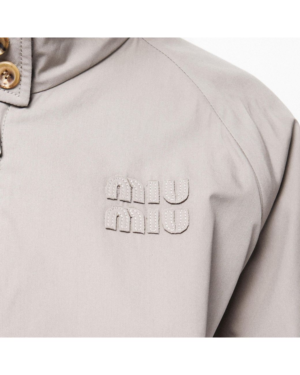 Miu Miu Gray Zip-Up Jacket