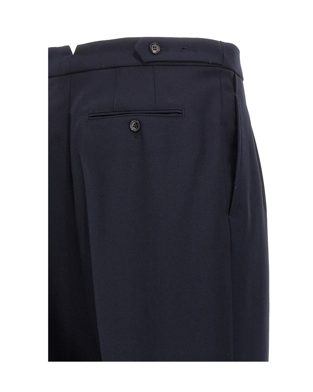 AMI Blue Tailored Wide-Leg Trousers for men