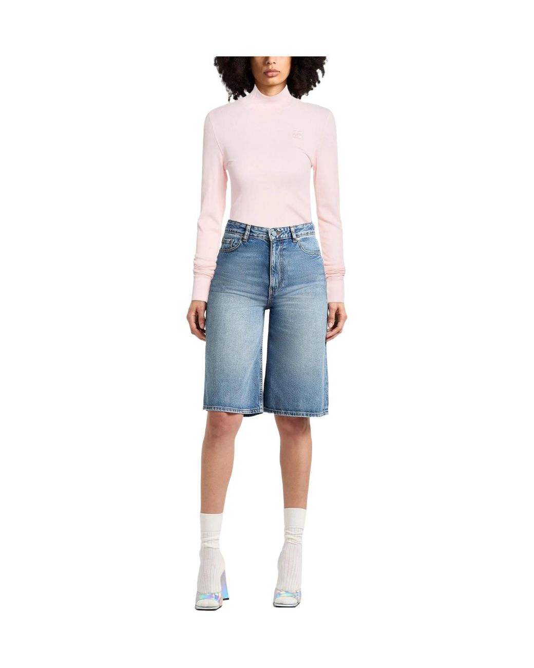 Ganni Pink T-Shirt Organic Cotton, Elastane