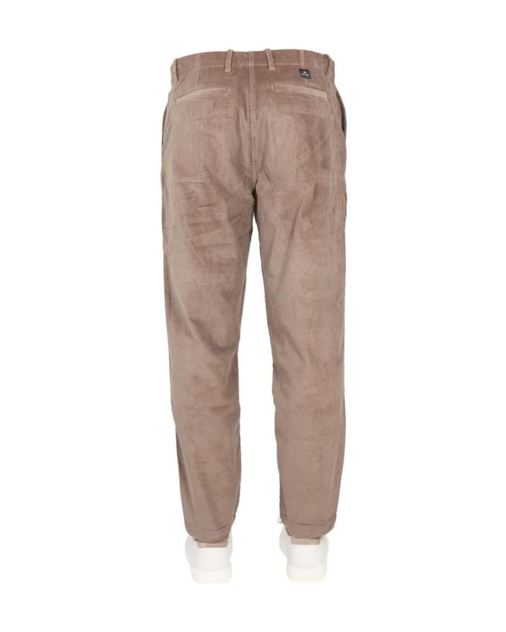 Paul Smith Gray Ps Paul Smith Logo Patch Velvet Pants for men